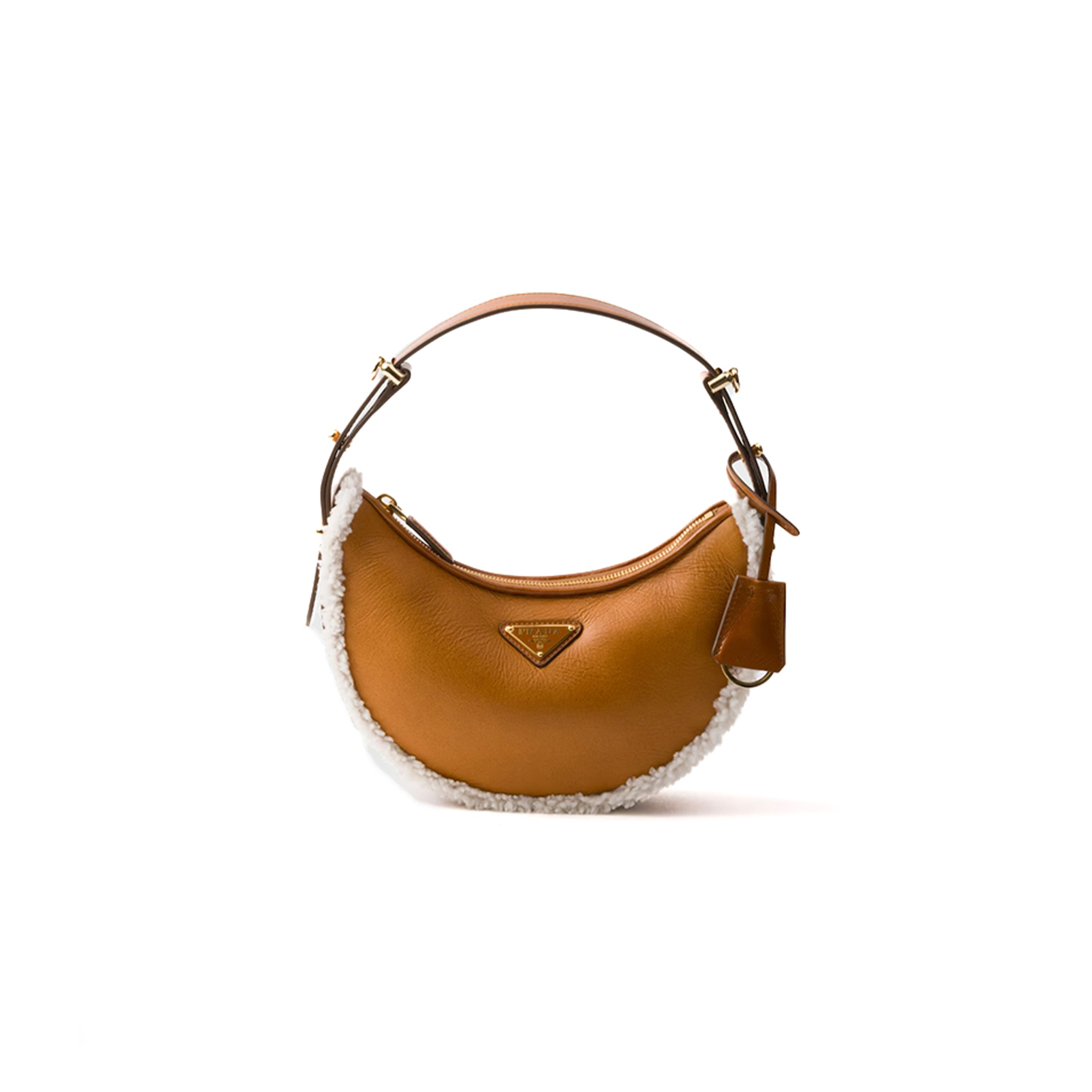 Pra*a arquÉ small shearling shoulder bag 1bc194 (22.5*18.5*6cm)